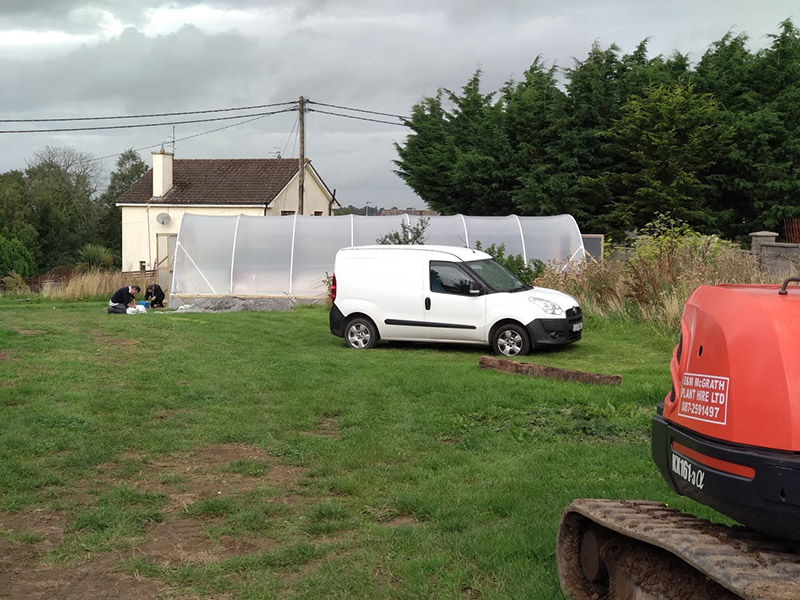 Newcastle Community Composting Group Poly Tunnel Erection