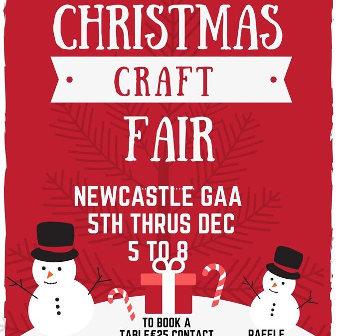 Scoil Mhuire N. S. Newcastle, Christmas Craft Fair Thursday 5th December 2019