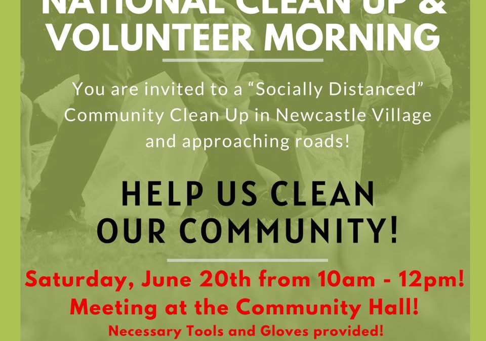 Newcastle Volunteer Clean Up Morning this Saturday 20th June