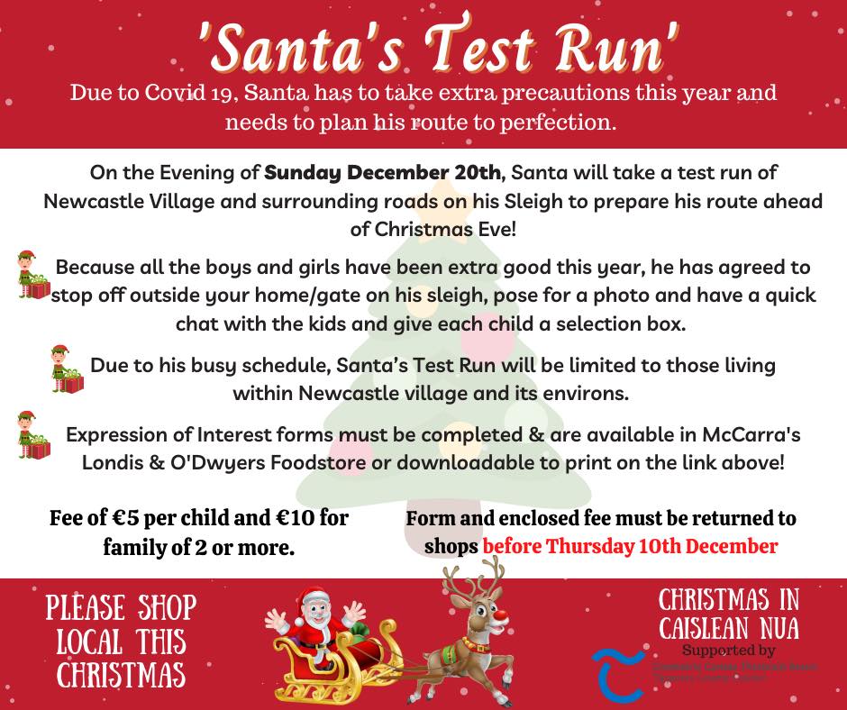 BIG NEWS: Santa’s Test Run through Newcastle poster