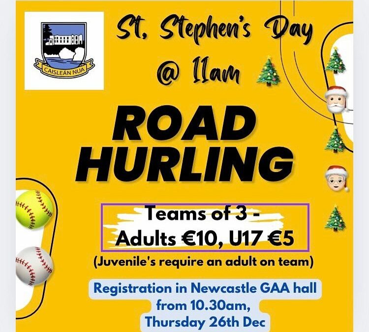 Road Hurling in Newcastle on St Stephens Day 2024